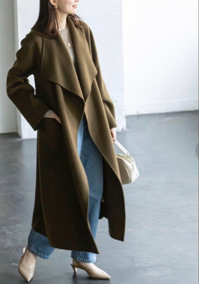 【美品】破格✨完売品 ノーブル super160 リバードレープカラーコート