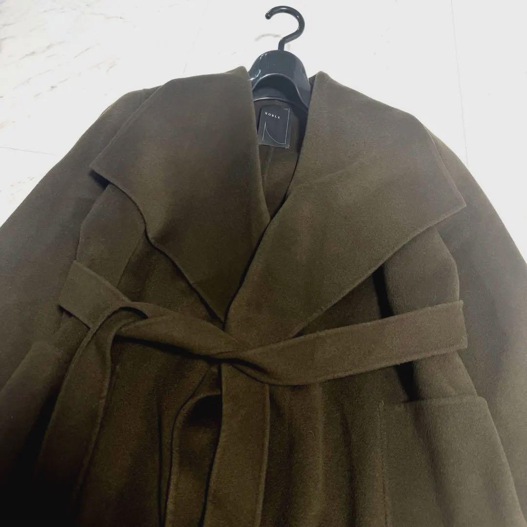 【美品】破格✨完売品 ノーブル super160 リバードレープカラーコート