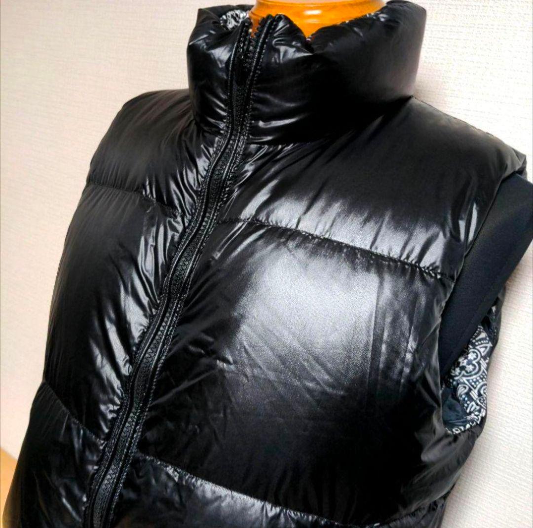 cm8 TATRAS ダウンベスト リバーシブル 黒 総柄 メンズMサイズ相当