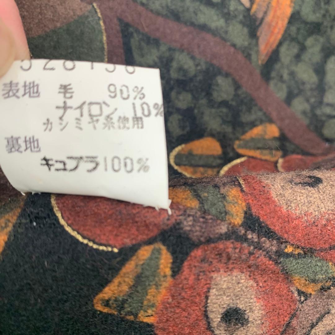 美品⭐︎vivreビブレ　黒　カシミヤ　ケープ　フォックスファー付　ポンチョコート