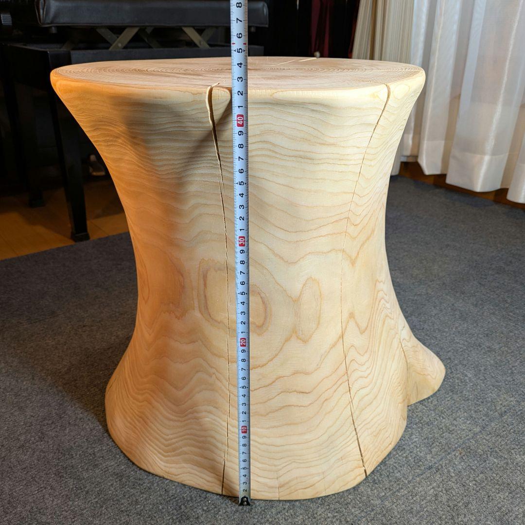 3104　檜　大型　切り株　丸太　テーブル　 スツール　高さ約42.5cm