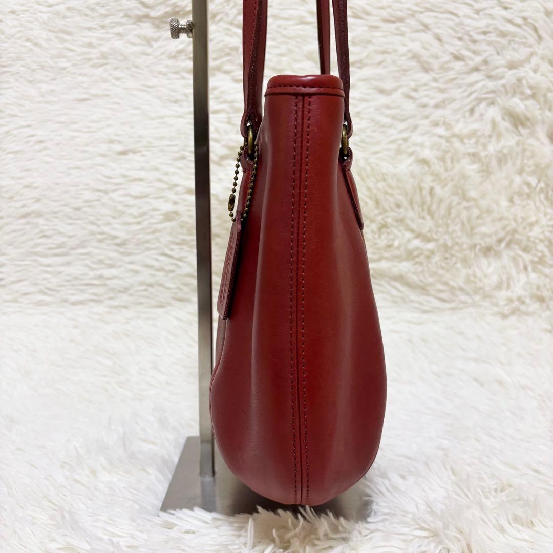 ✨美品✨ オールドコーチ オールレザー トートバッグ レッド 9996