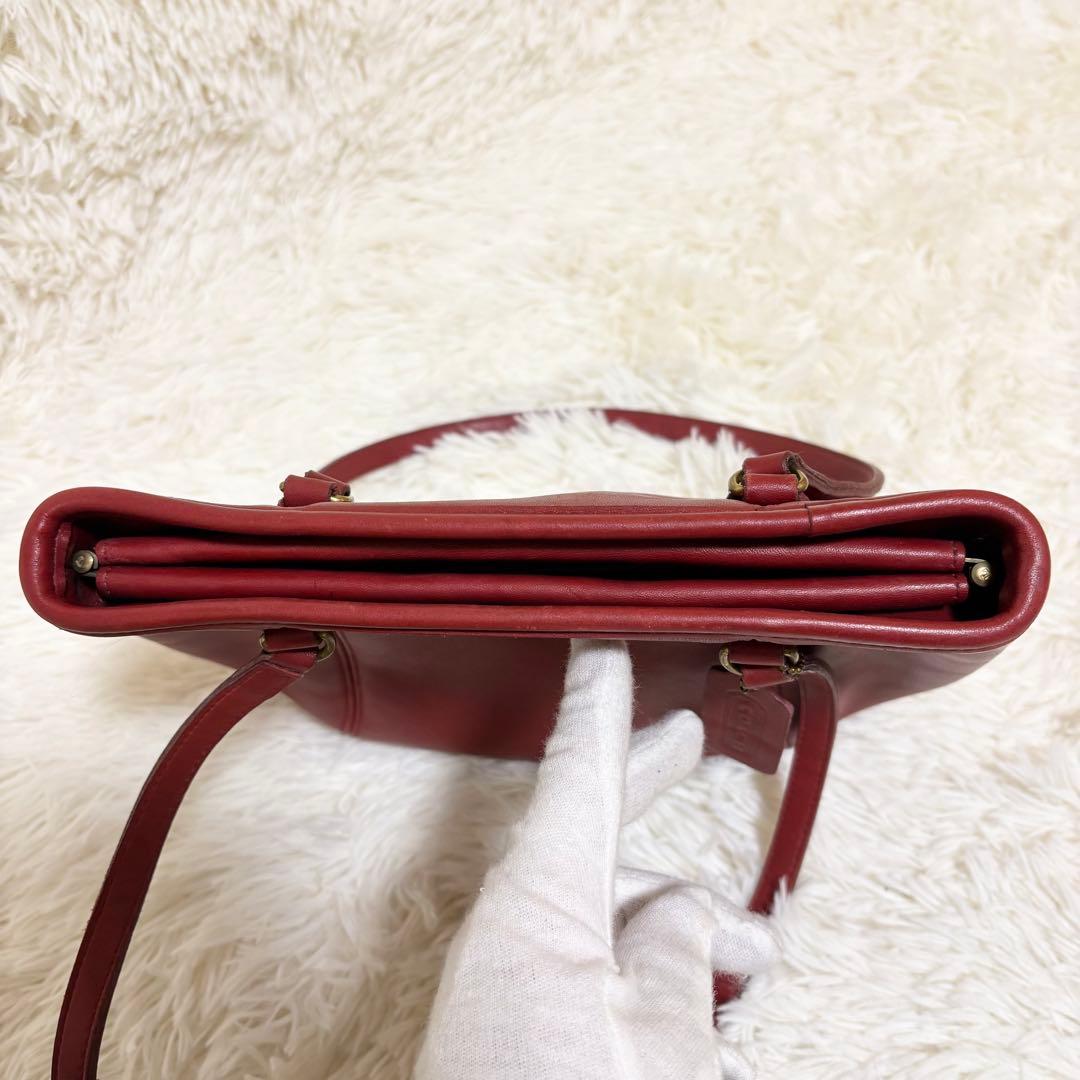 ✨美品✨ オールドコーチ オールレザー トートバッグ レッド 9996