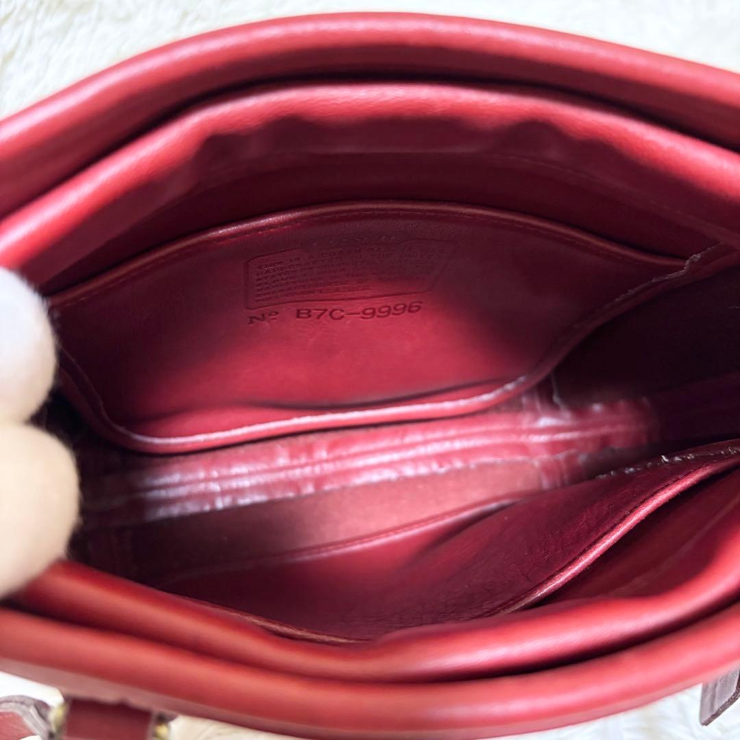 ✨美品✨ オールドコーチ オールレザー トートバッグ レッド 9996