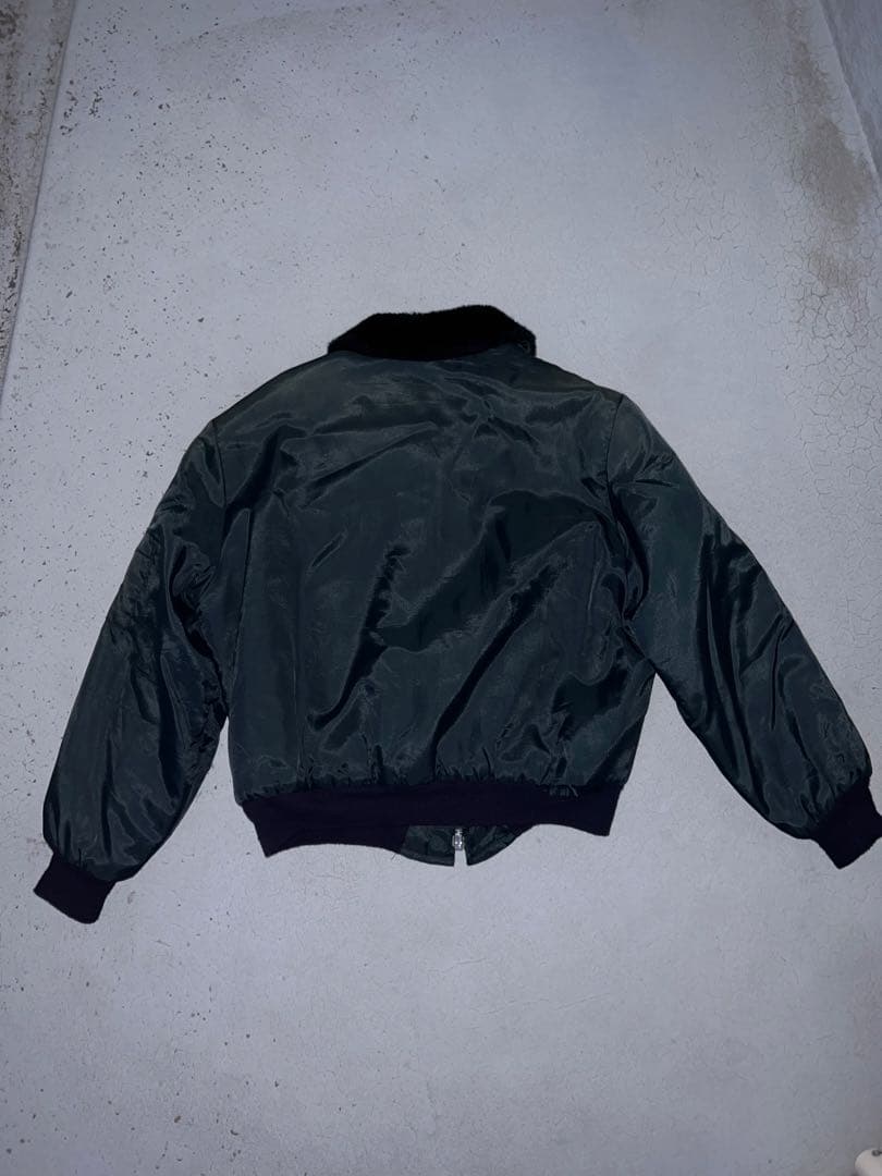 ブラックフライトジャケット ファー襟付き ミリタリー USA製