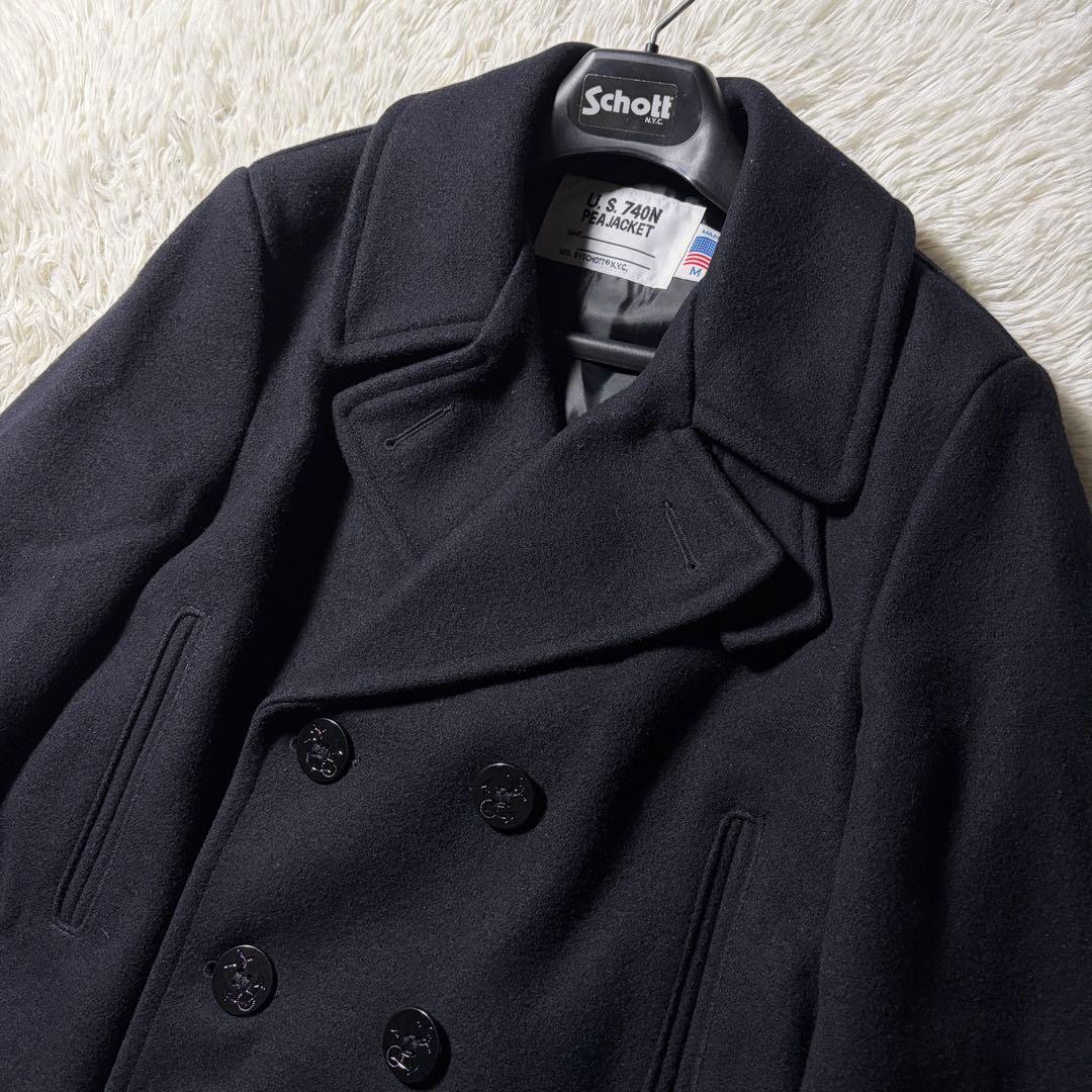 美品■Schott 714US LONG MELTON PEA COAT