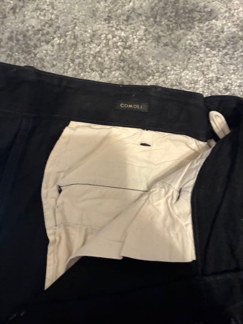 コモリ COMOLI ブラックデニム B.D.Uパンツ サイズ3