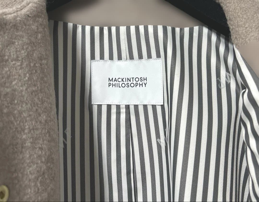 現行 mackintosh philosophy ウールパイルノーカラーコート