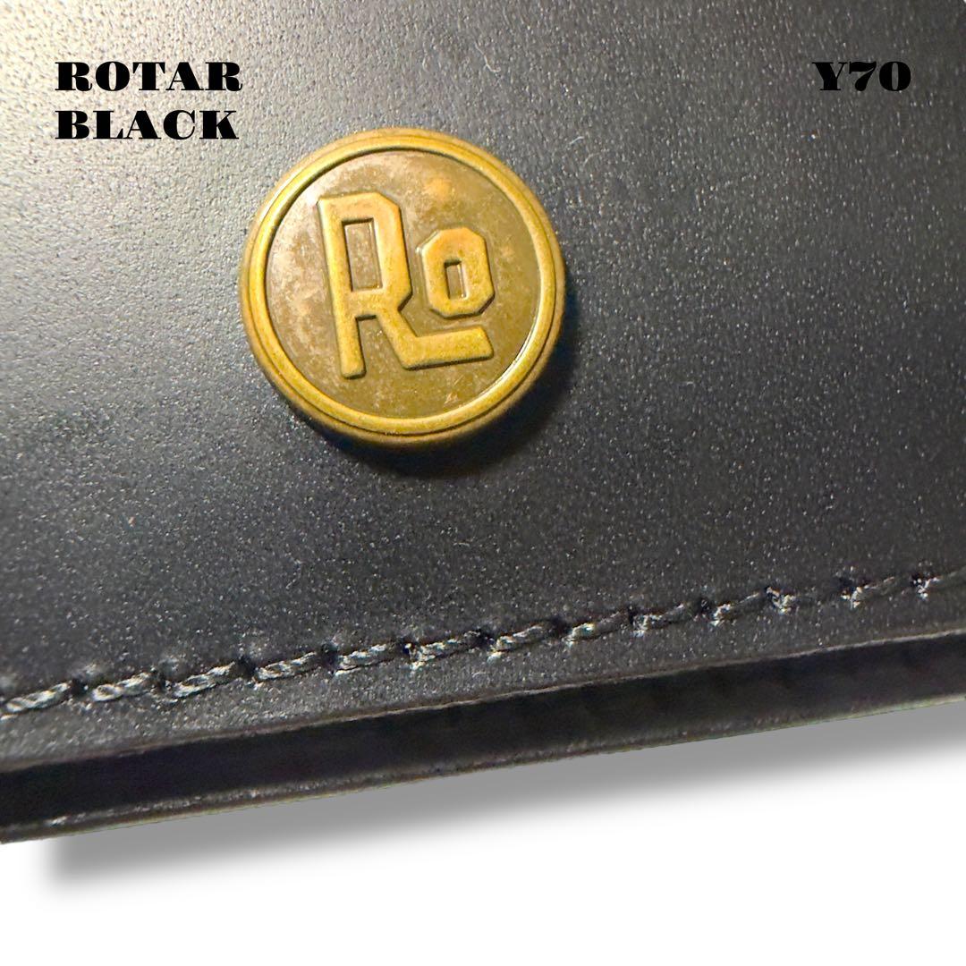 希少品！ ROTAR ローター レザー ウォレット 財布 ブラック 黒 本革 金