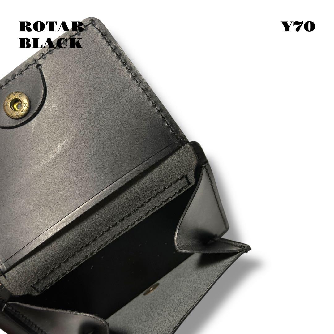 希少品！ ROTAR ローター レザー ウォレット 財布 ブラック 黒 本革 金