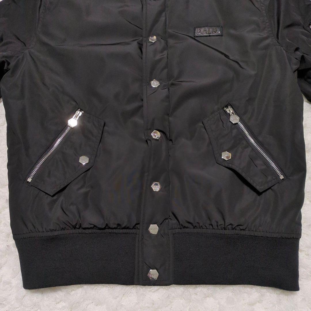 BALR.♦ロゴチャーム 刺繍 スタジャン VERSITY JACKET 黒 L