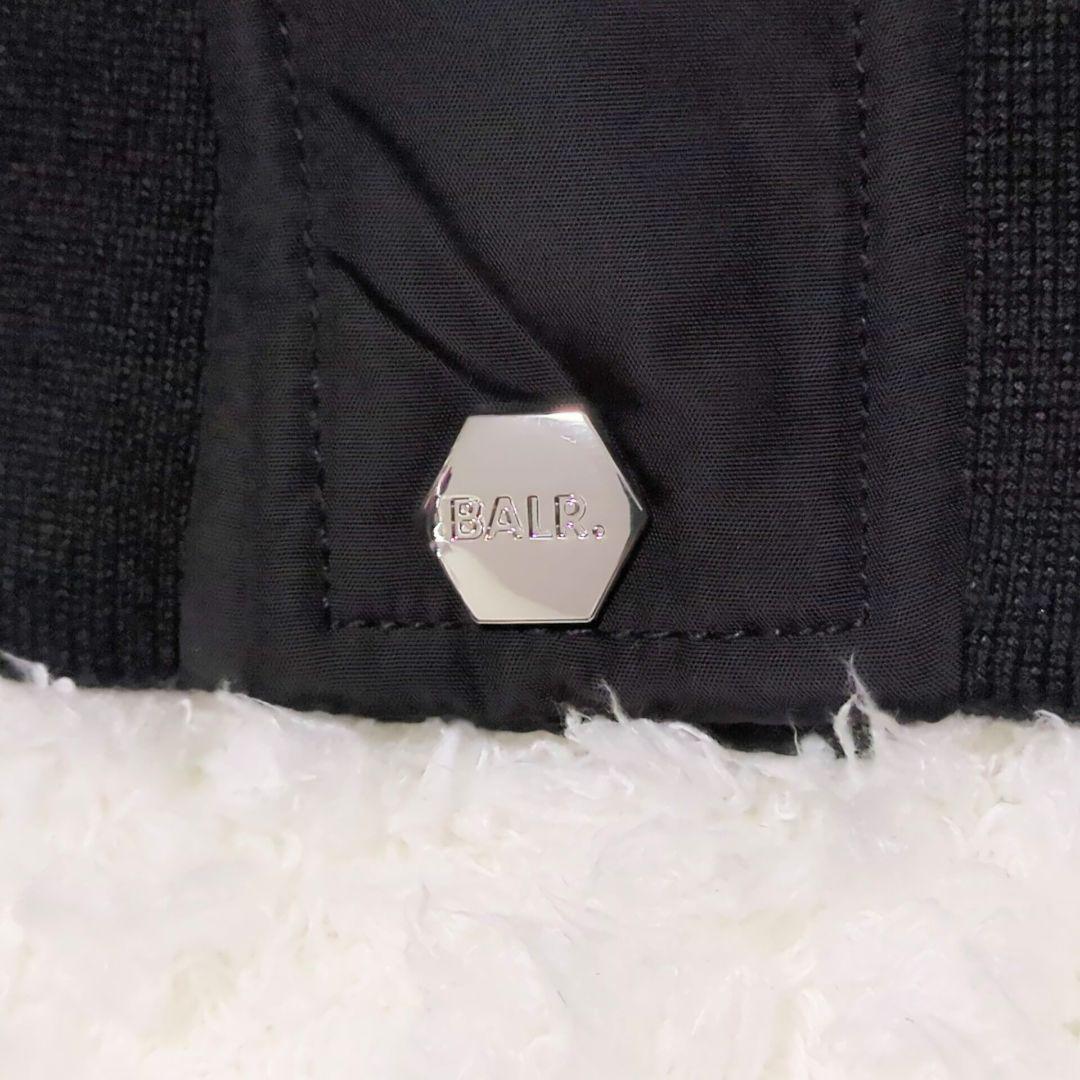 BALR.♦ロゴチャーム 刺繍 スタジャン VERSITY JACKET 黒 L
