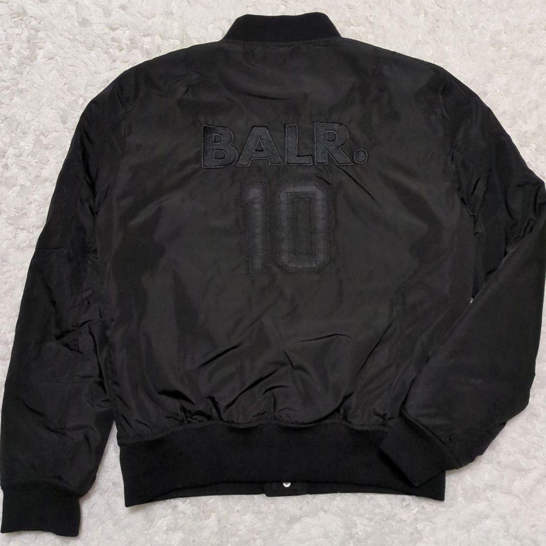 BALR.♦ロゴチャーム 刺繍 スタジャン VERSITY JACKET 黒 L
