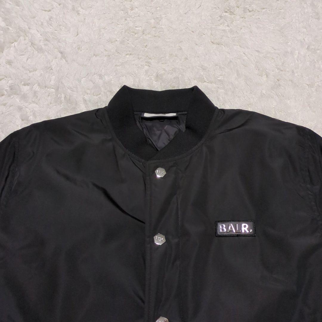 BALR.♦ロゴチャーム 刺繍 スタジャン VERSITY JACKET 黒 L
