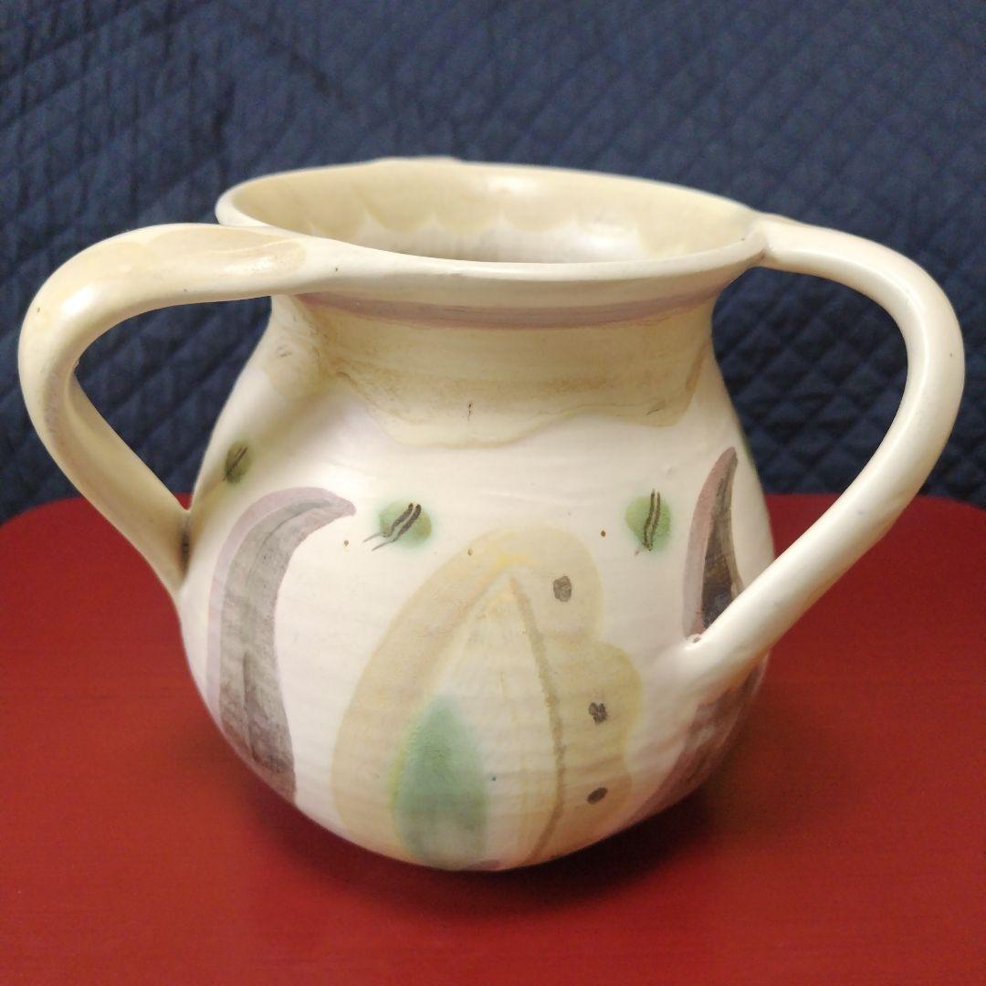 スージークーパー初期（1933年頃）の作品、超レアー品、スリーハンドルの花びん