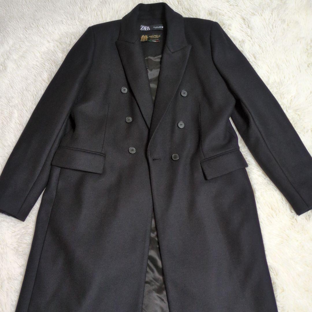 ZARA ザラ MANTECO ダブルブレスト ウール ブレンド ロングコート