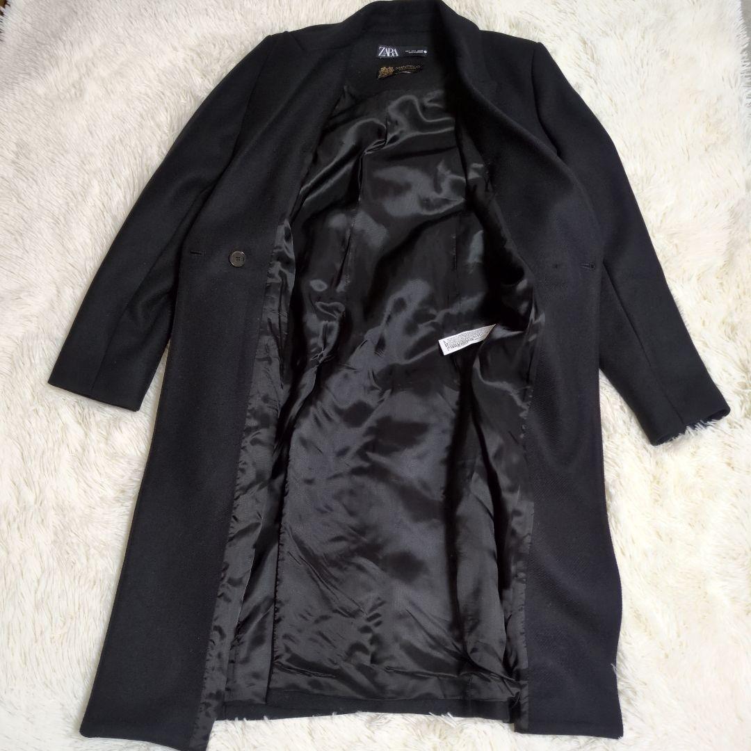 ZARA ザラ MANTECO ダブルブレスト ウール ブレンド ロングコート