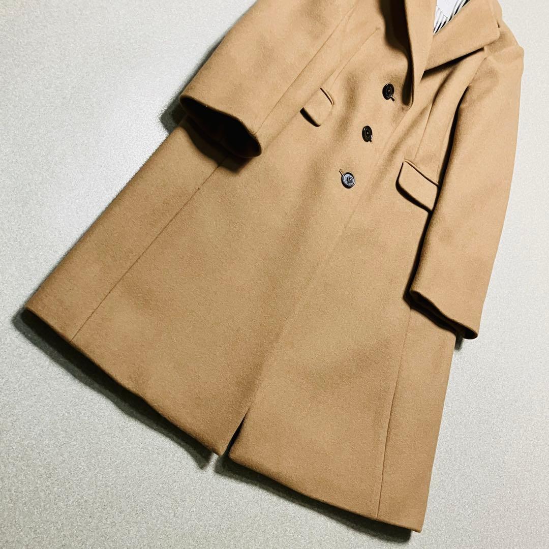 極美品✨マッキントッシュ チェスターコート ロング ベージュ 裏地ストライプ