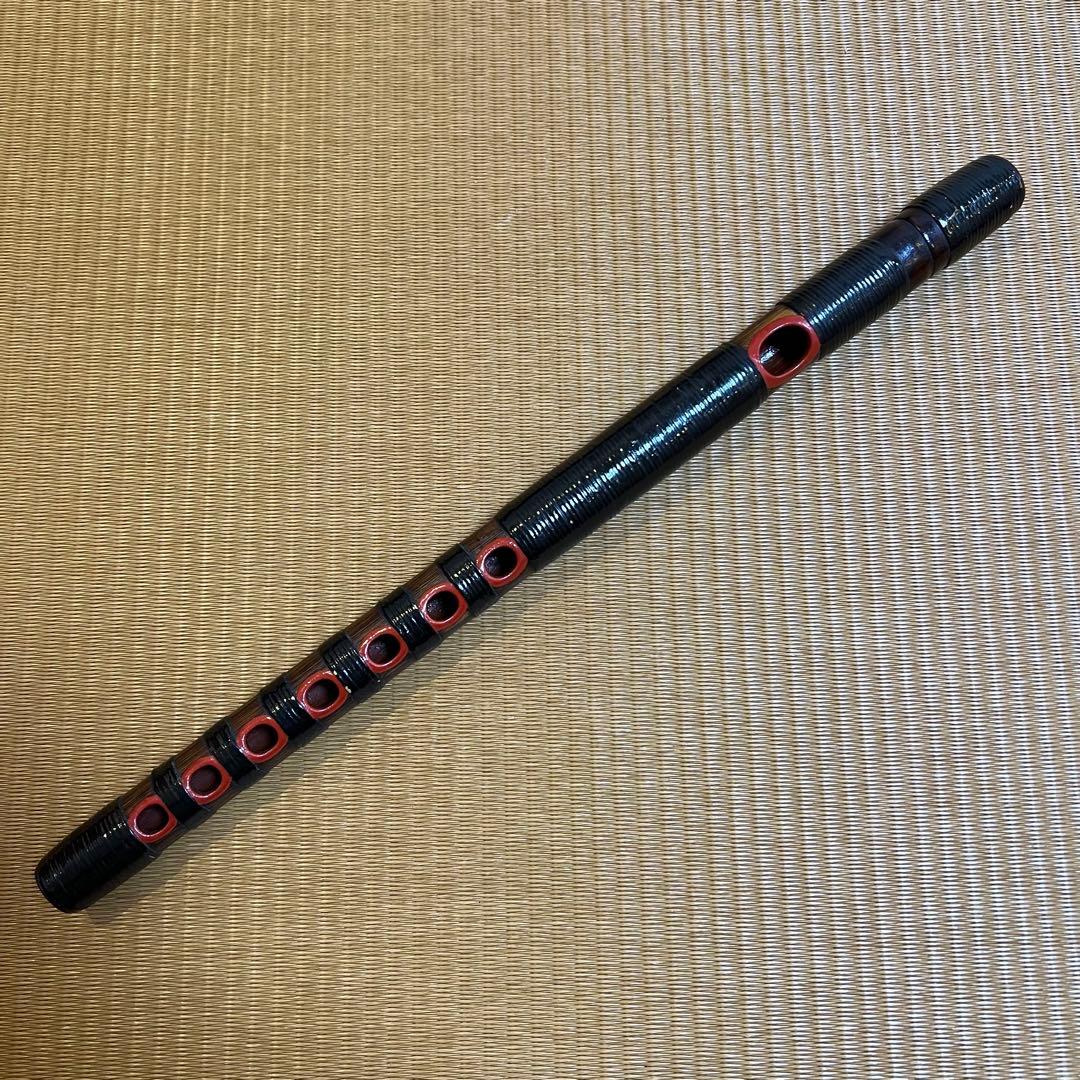 ※ノギオ 能管 煤竹 本管 桜樺巻き 専用筒付