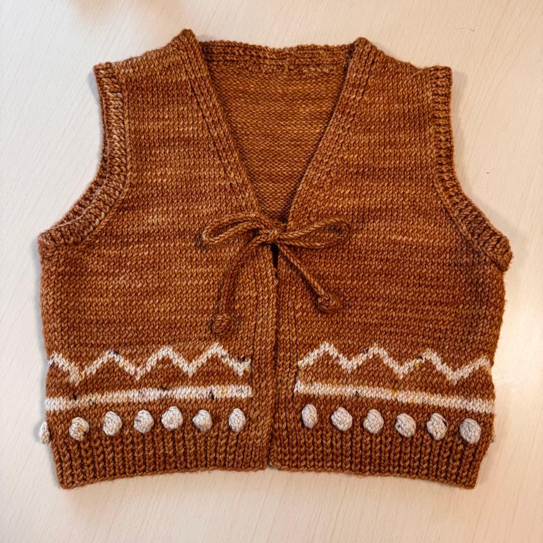 misha and puff毛糸使用　ベスト　zigzag　ハンドメイド