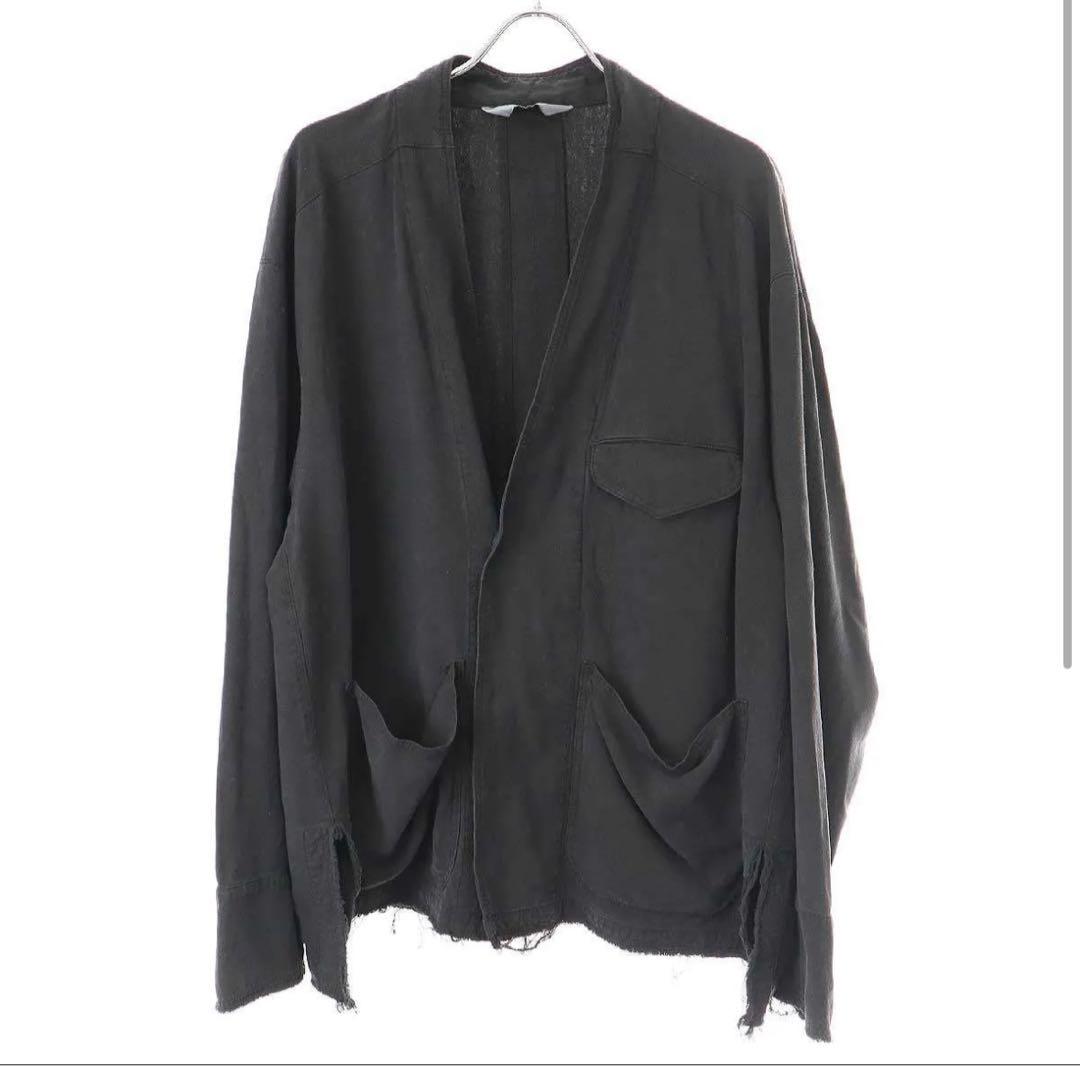 ジャケット・アウター ANCELLM SILK SUEDE COLLARLESS JACKET