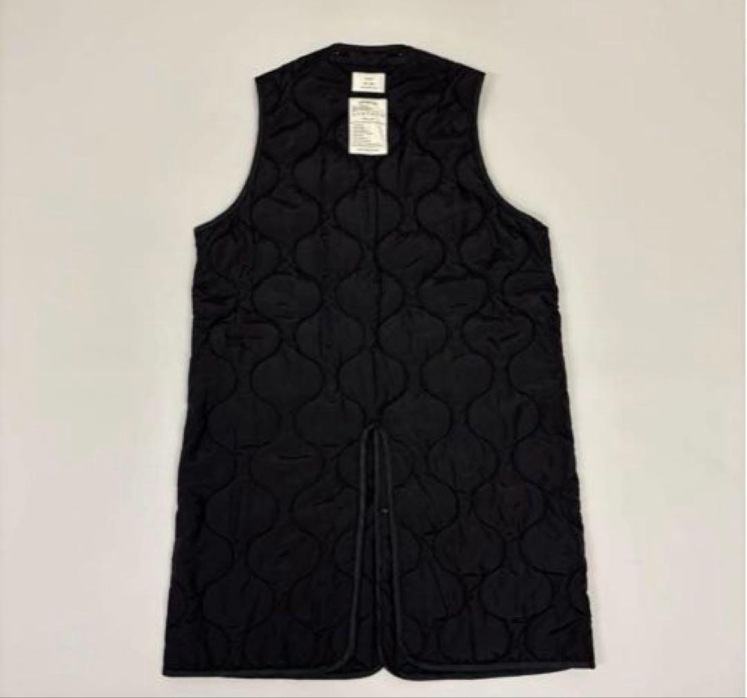 HYKE ハイク キルティング ロング ベスト　ブラックsize1