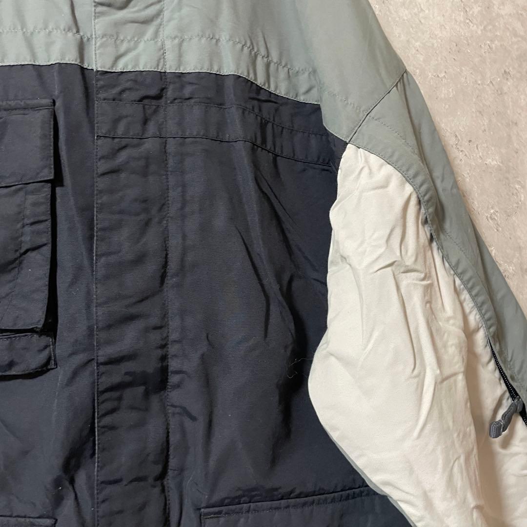 Burtonバートンスキーウェアスノーボードジャケット紺ネイビー灰色グレー刺繍