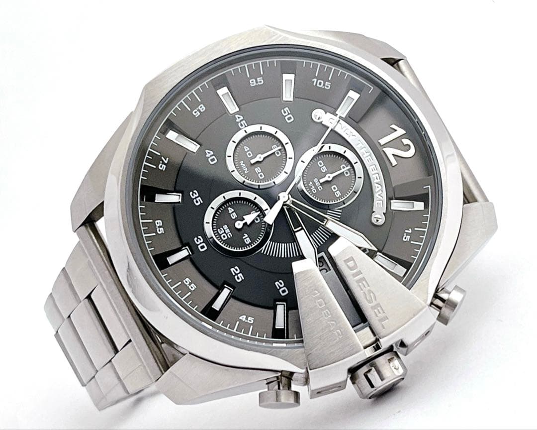 DIESEL ディーゼル DZ-4290 クロノグラフ デイト グレー文字盤