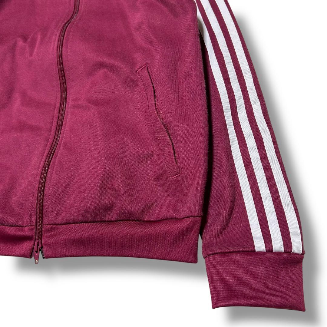 adidas トラックジャケット ボルドー パープル 系 M トレフォイル