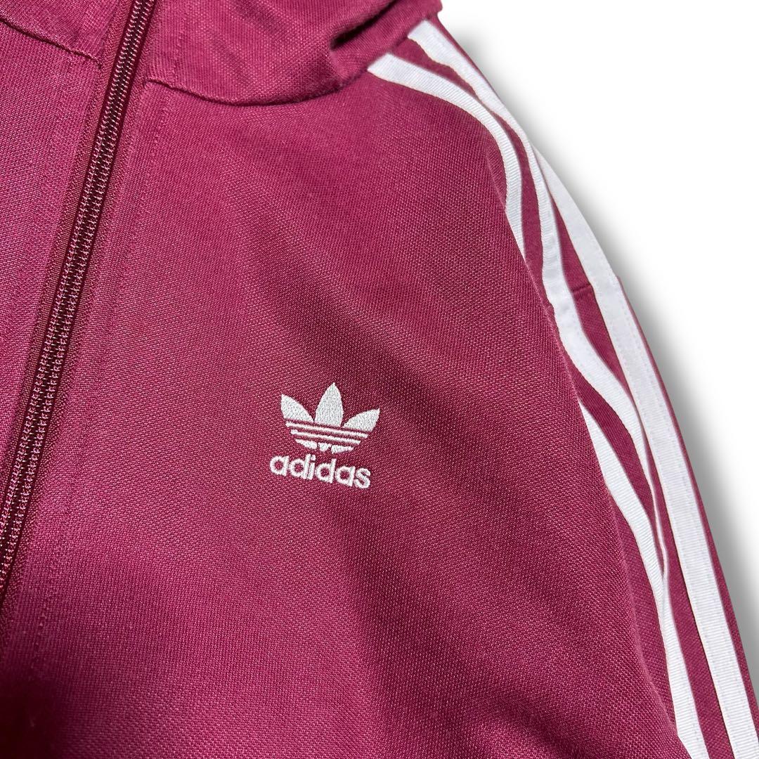 adidas トラックジャケット ボルドー パープル 系 M トレフォイル