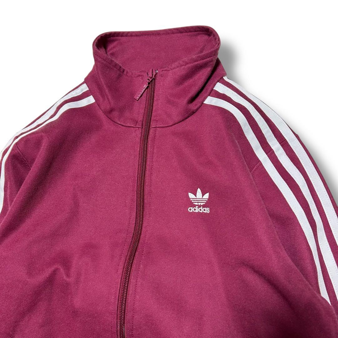 adidas トラックジャケット ボルドー パープル 系 M トレフォイル