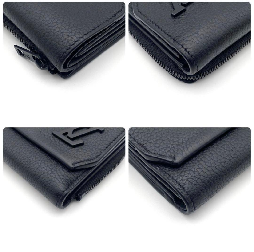 ルイヴィトン アエログラム ポルトフォイユ パイロット 三つ折り財布 ブラック