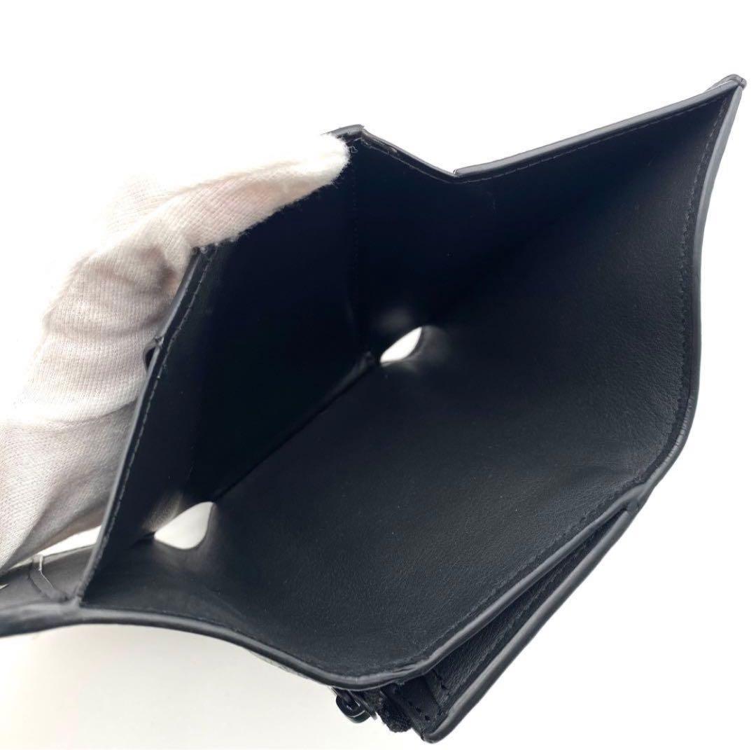 ルイヴィトン アエログラム ポルトフォイユ パイロット 三つ折り財布 ブラック