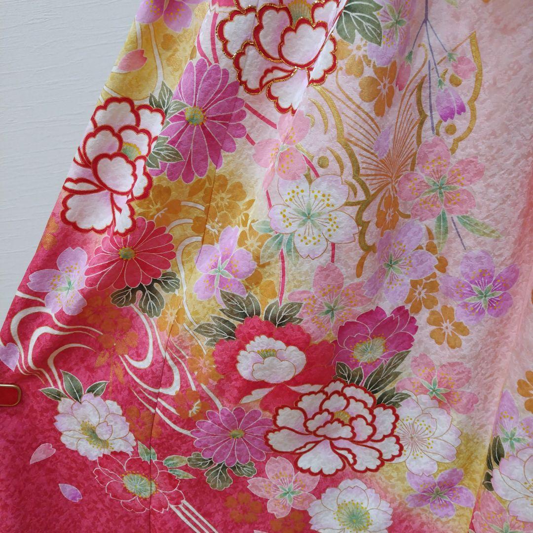 振袖　ロングワンピース　フレンチ　リボン紐付き