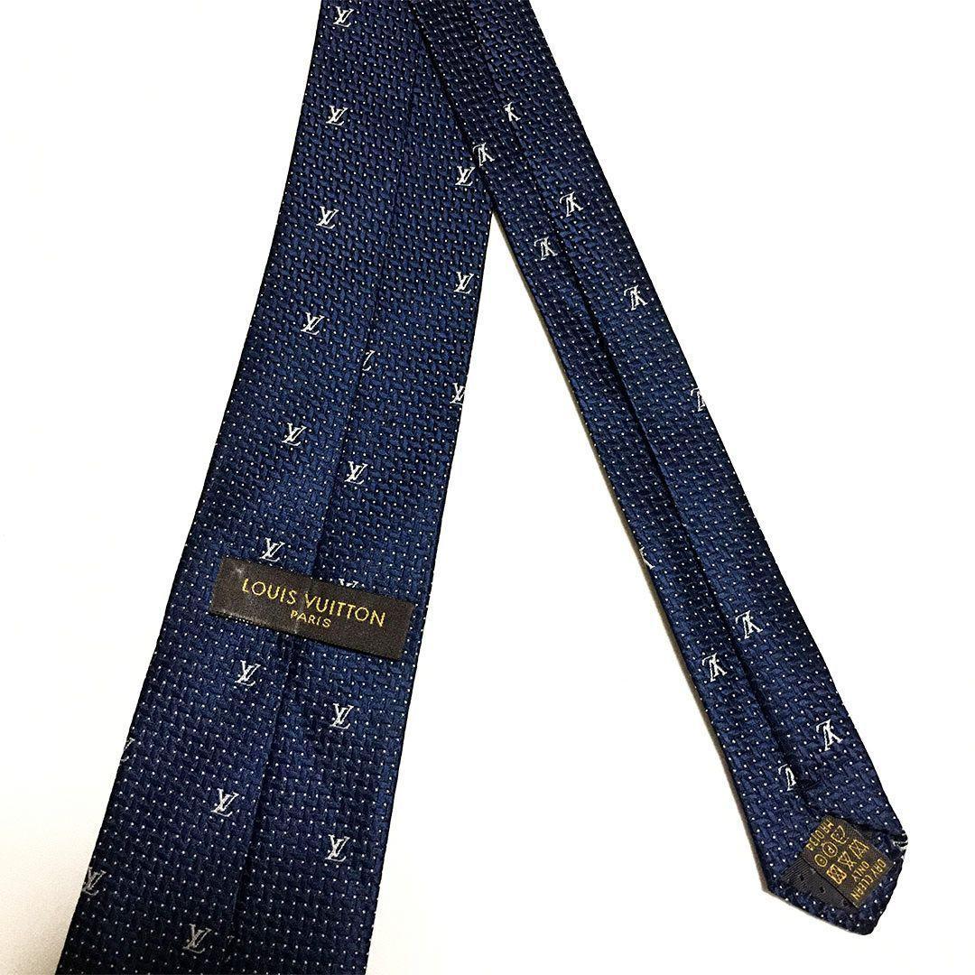 未使用級 ルイヴィトン Louis Vuitton ネクタイ ドット LV柄