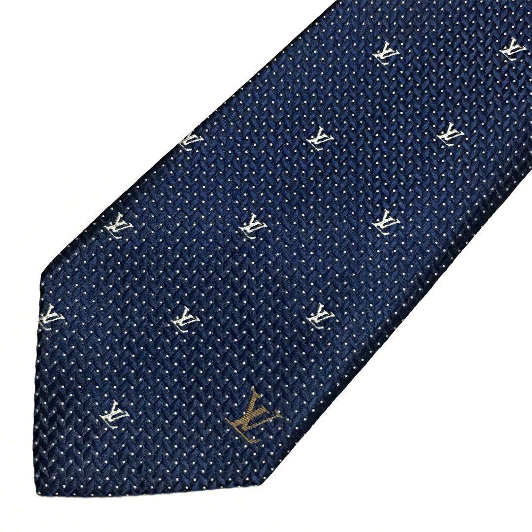 未使用級 ルイヴィトン Louis Vuitton ネクタイ ドット LV柄
