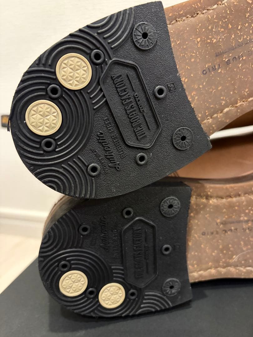 美品　ローリングダブトリオ　スタン　クロムエクセル　ナチュラル　サイドゴアブーツ