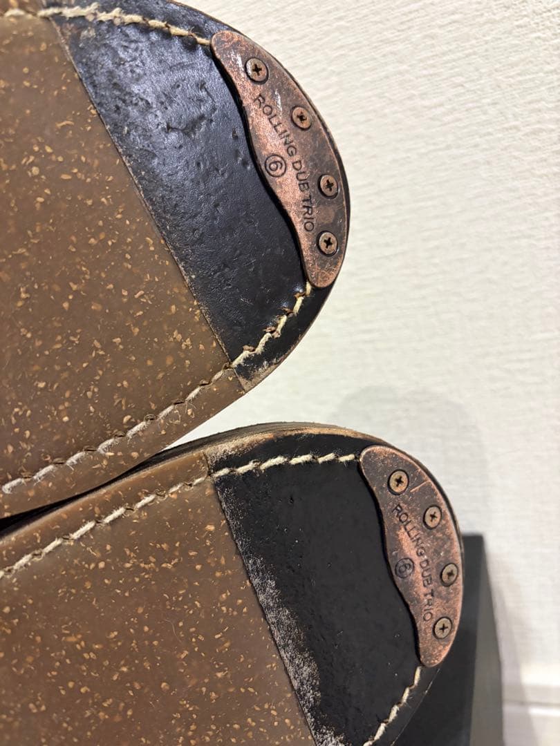 美品　ローリングダブトリオ　スタン　クロムエクセル　ナチュラル　サイドゴアブーツ