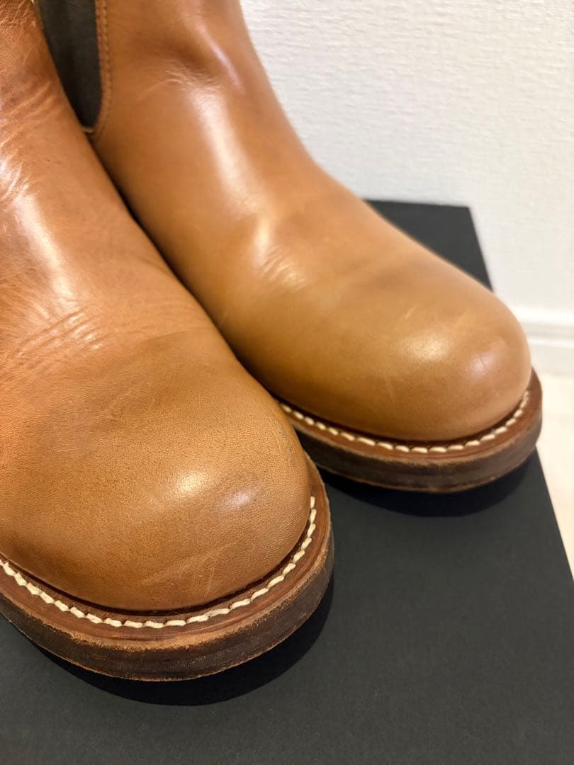 美品　ローリングダブトリオ　スタン　クロムエクセル　ナチュラル　サイドゴアブーツ