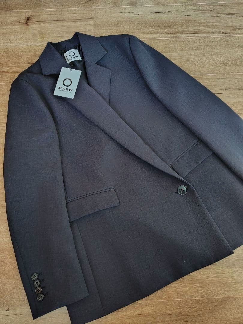 MARW UNITED ARROWS アシンメトリージャケットダークグレー 36