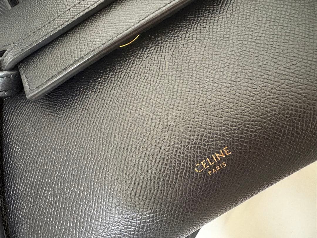 CELINE セリーヌ ベルトバッグ ナノ ブラック ショルダー付 正規品