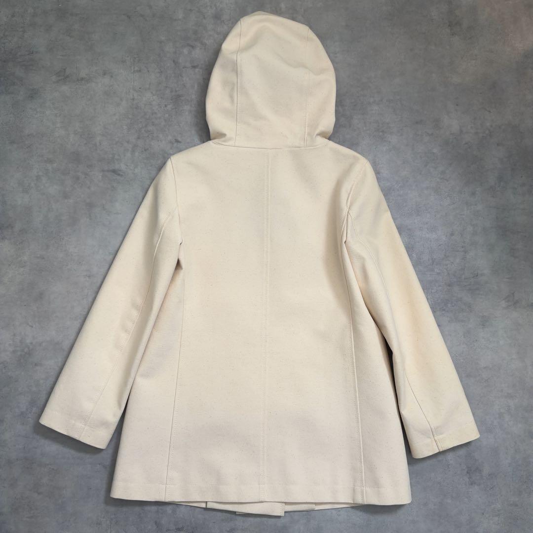 【CELINE】セリーヌ フードコットンスプリングコート 生成り 36ベルギー製