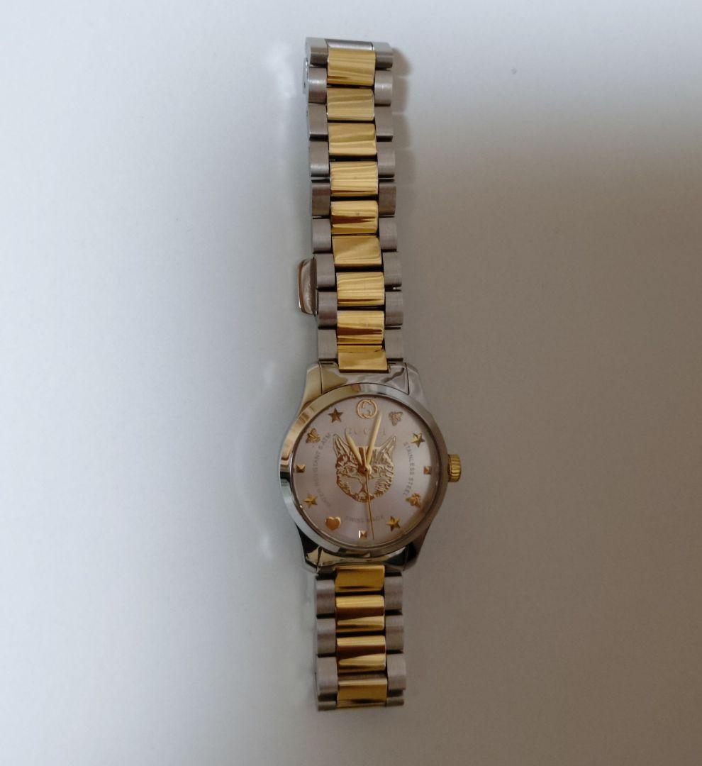 GUCCI Gタイムレス レディース腕時計（猫モチーフ）