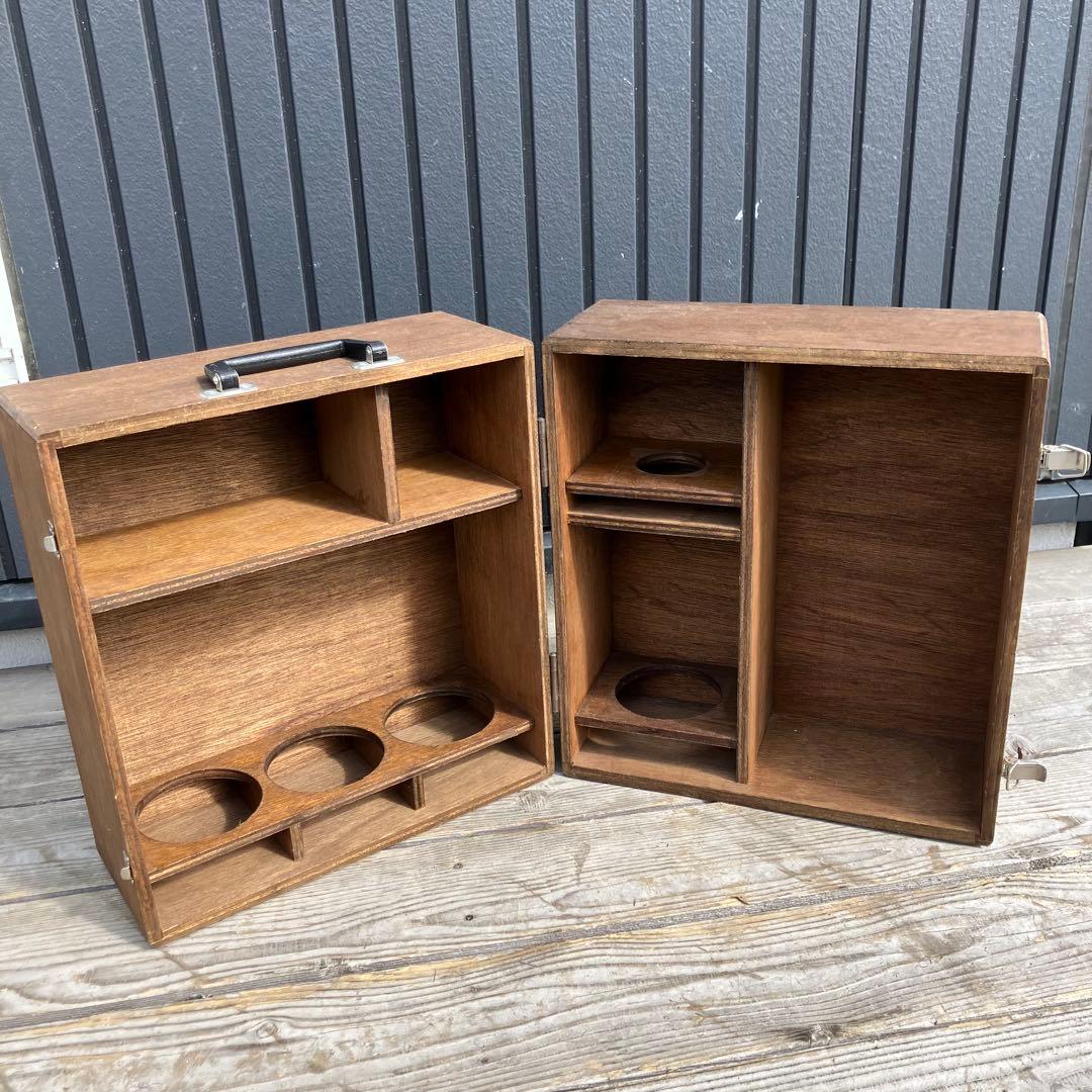 昭和レトロ 木製スパイスボックス 茶器入れ キャビネット 飾り棚 ラック