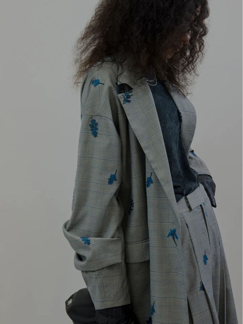 ジャケット・アウター ameri vintage CHECK FLOWER PAPA JACKET