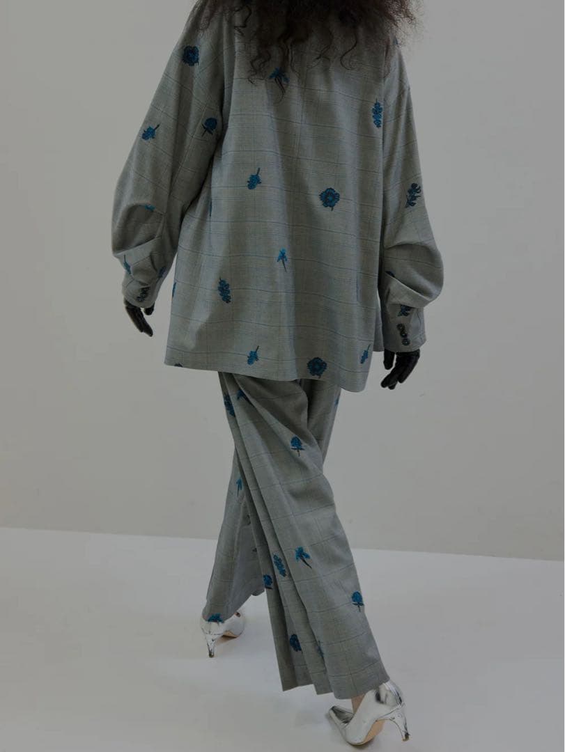 ジャケット・アウター ameri vintage CHECK FLOWER PAPA JACKET