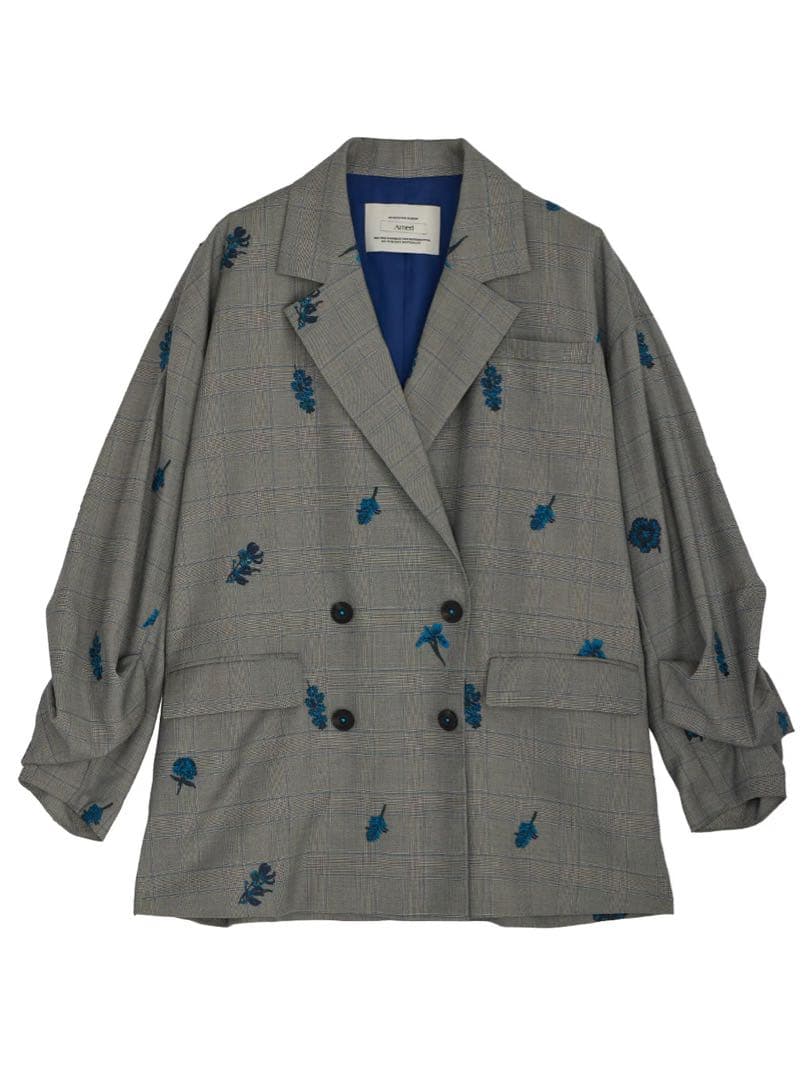 ジャケット・アウター ameri vintage CHECK FLOWER PAPA JACKET