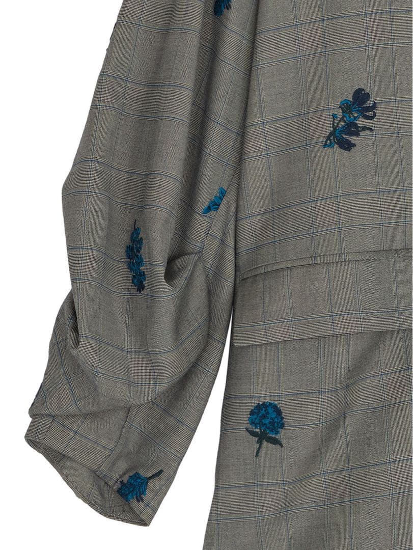 ジャケット・アウター ameri vintage CHECK FLOWER PAPA JACKET