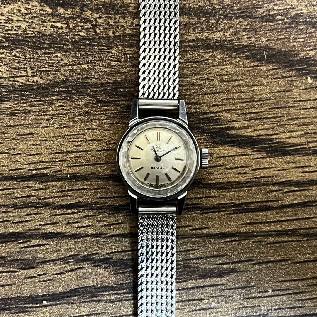 OMEGA オメガ レディース 腕時計 DE VILLE カットガラス 手巻き