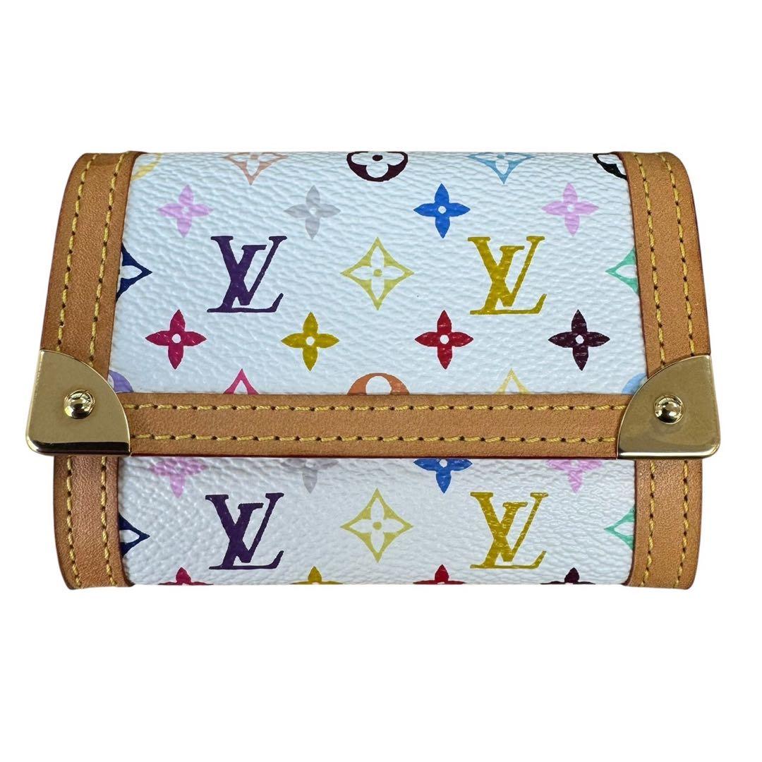 美品　ルイヴィトン モノグラム マルチカラー ポルトモネ プラ 小銭入れ